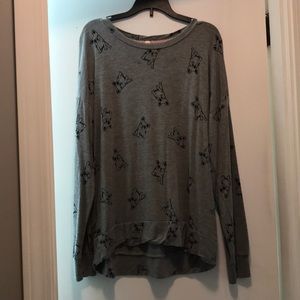 Gray sweater/long sleeve top